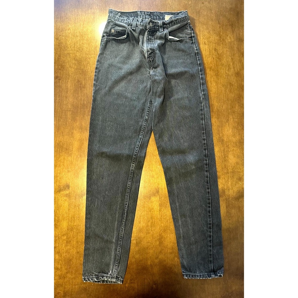 Vintage Levi's More Relaxed Fit Tapered Leg Jeans Womens 7 Black Denim Retro
